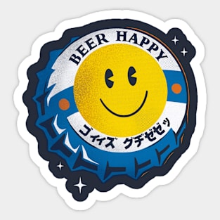 Beer Happy Sticker